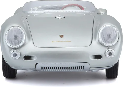 Vista 2 de Maisto 1:18 Scale Porsche 550A Spyder Diecast Vehicle, Silver