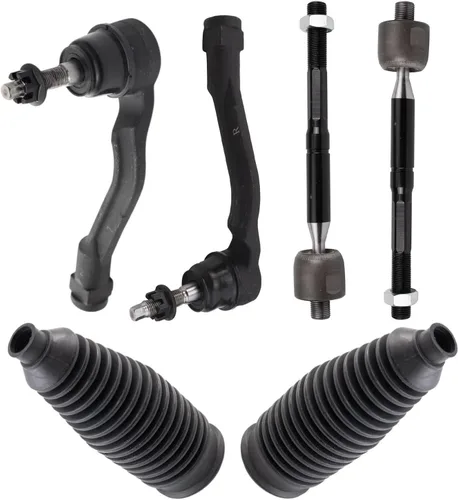 Vista 337 de TRQ Kit de dirección delantera con barra de acoplamiento de fuelle de piñón y cremallera compatible con Toyota Echo 2000-2005