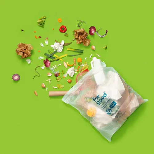 Vista 9 de for: good Bolsas de basura compostables para cocina de 13 galones de alto, forro biodegradable con cordón, bolsas de basura extra fuertes