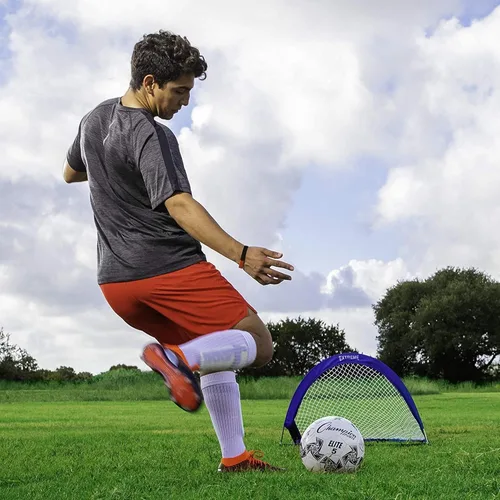 Vista 5 de Champion Sports Portable Pop-Up Soccer Goals (Set of 2) – Durable Folding Nets for Training, Backyard Games & Practice, Multiple Sizes