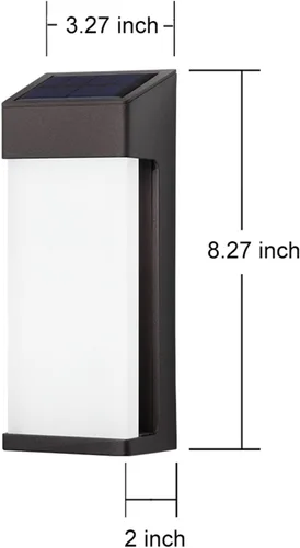Vista 5 de iKenta Luces solares de pared para exteriores, sensor de anochecer a amanecer, luces de seguridad IP44, impermeables, luces de porche, luces