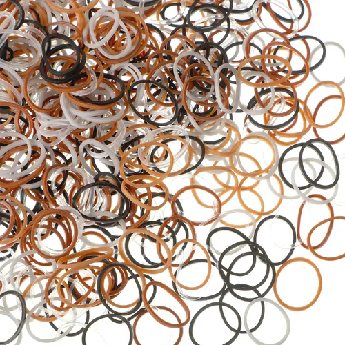 Vista 11 de Hicarer 1000 mini bandas de goma bandas elásticas suaves para peinados de cabello (1.5 cm, transparente)