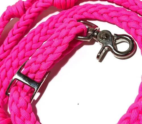 Vista 6 de rosado, (Barrel Reins Horse Tack Neon Hot Pink)