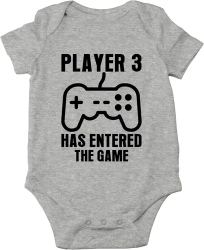 Vista 5 de Crazy Bros Tee's Player 3 Has Entered the Game - Body para bebé, divertido traje de niño para bebé, lindo unisex y cómodo humor