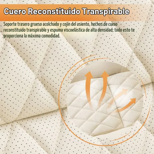 Vista 7 de Silla de oficina con respaldo alto, silla de escritorio ergonómica para Beige