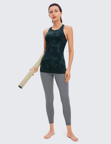Vista 4 de CRZ YOGA Butterluxe - Camiseta sin mangas para mujer, con espalda cruzada, cuello alto, atlética, para correr, gimnasio, yoga