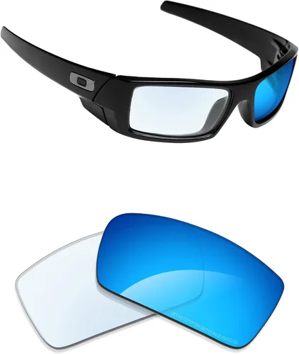 Vista 19 de Alphax Polarized Replacement Lenses for Oakley Gascan OO9014 60mm Sunglasses Glare Reduction Precision Cutting Espejo de oro de 24 quilates