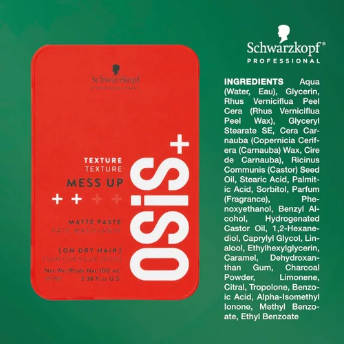 Vista 3 de OSiS+ Mess Up - Matte Styling Paste for Medium Control & Flexible Styling