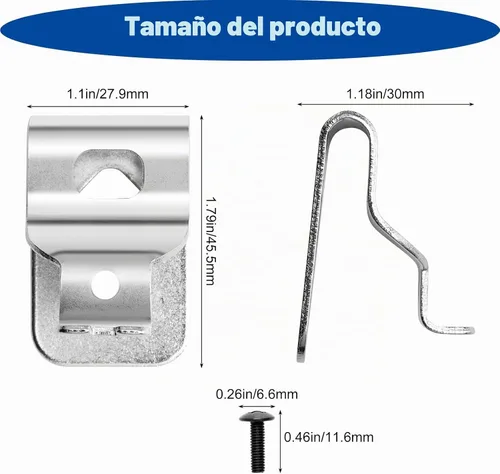 Vista 3 de 10 clips de cinturón para Dewalt, Anglecai 304 clips de herramientas de taladro de acero inoxidable