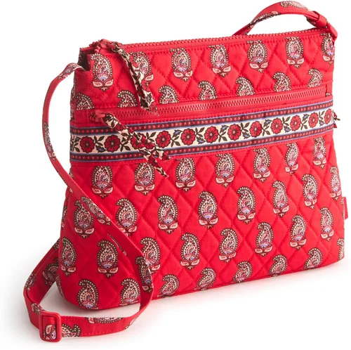 Vista 21 de Vera Bradley Bolso cruzado hipster de algodón de primera calidad con cremallera original para mujer Moonless Night