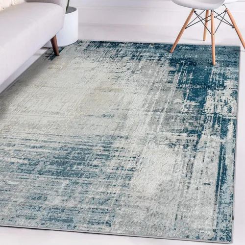 Vista 10 de LUXE WEAVERS Olimpia Collection 5955 - Alfombra abstracta moderna de 9 x 12 pulgadas, color antracita