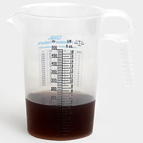 Vista 11 de Jarra de medición de 1 taza de 8 onzas con práctica tabla de conversión – Grado alimenticio – Ideal para cocinar, aficiones en el hogar, acuarios