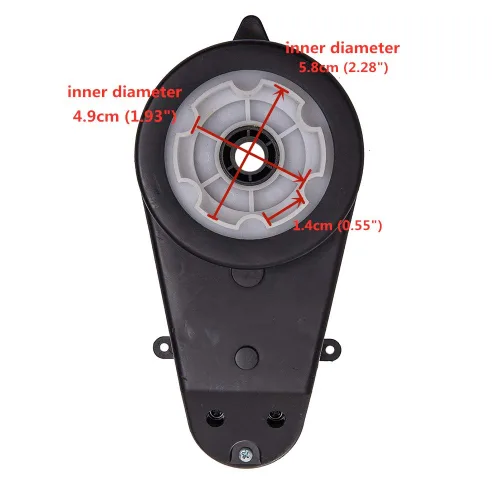 Vista 2 de weelye 12V550 40000RPM Caja de cambios con alto par motor de 12 V CC para niños montar en piezas de automóvil, SUV, motor eléctrico con caja