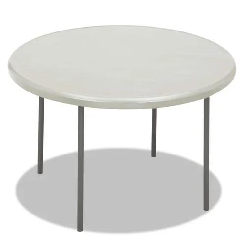 Vista 4 de Mesa plegable redonda de grado comercial indestructible Serie Iceberg 1200, de 600 libras de capacidad, Carbón, 1 Carbón vegetal