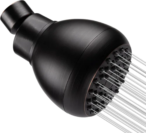 Vista 8 de AISOSO Cabezales de ducha de alta presión, cabezales de ducha de 3 pulgadas con rotación de 360 grados y boquillas de silicona para una ducha Níquel