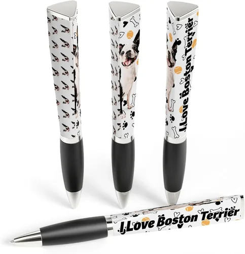 Vista 18 de Bolígrafo I Love My Dog (1 bolígrafo, 3 caras) bolígrafos lindos de cumpleaños para perros, bolígrafos divertidos, regalos para mujeres y perros