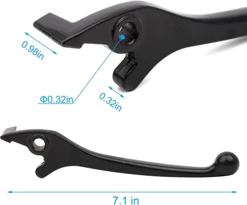 Vista 3 de mokuo Pit Dirt Bike - Palanca de freno de disco derecho negro para GY6 chino GY6 50cc 70cc 125cc 150cc motocicleta scooter ciclomotor mini piezas