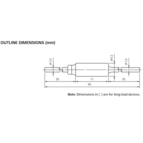 Vista 3 de 10pcs Thermal Fuse SF96E 99C 99 Celsius Degree TF Cutoff 10A 250V SF Temperature Axial Lead Links