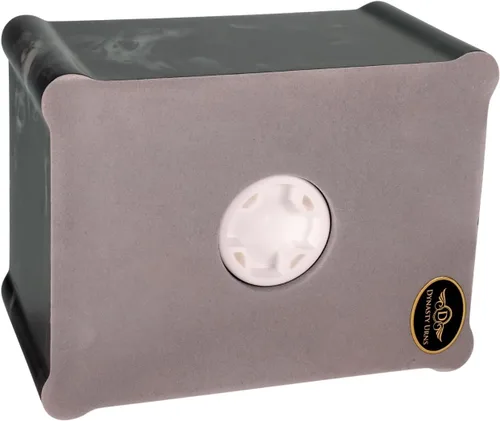 Vista 5 de Urna de cremación de mármol cultivado de claremont negro grabada personalizada, tamaño adulto, urnas de cremación para cenizas humanas, entierro