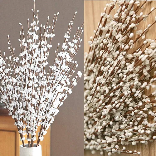 Vista 21 de Wootkey 10 piezas de flores artificiales de jazmín de tallo largo, color naranja quemado, jazmín otoñal, tallos florales de otoño para ramos
