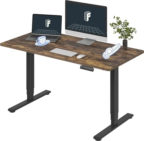 Vista 18 de FLEXISPOT E6 - Escritorio de pie eléctrico de 3 etapas con motor dual, 48 x 24, para usar sentado o de pie, soporta 220 lbs, altura ajustable