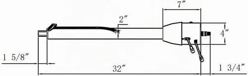 Vista 5 de X-AVION GM - Columna de dirección de acero inoxidable cromado de 32 pulgadas, estilo manual, universal para automóviles GM