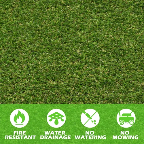 Vista 2 de AYOHA - Césped artificial de 3 pies x 3 pies, sintético realista, césped falso grueso para mascotas, alfombra de astroturf para paisajismo