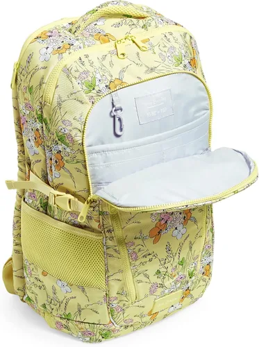 Vista 2 de Vera Bradley Mochila plana reciclada Lighten Up Reactive Lay para mujer, Jardín Sunlit, talla única