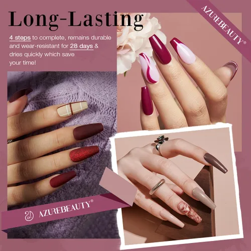 Vista 3 de AZUREBEAUTY Kit de Iniciación de Polvo para Uñas de Inmersión de 20 Colores Nude Marrón Brillantina Púrpura Azul Conjunto de Polvo y Líquido