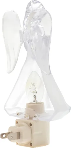 Vista 4 de Creative Hobbies Luz nocturna Heavenly Glow Angel - Incluye 5 W C7 y enchufe giratorio con interruptor de encendido/apagado