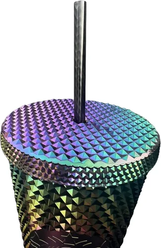 Vista 4 de Satrbucks - Vaso iridiscente de edición limitada con tachuelas, diseño de arco iris, 24 onzas