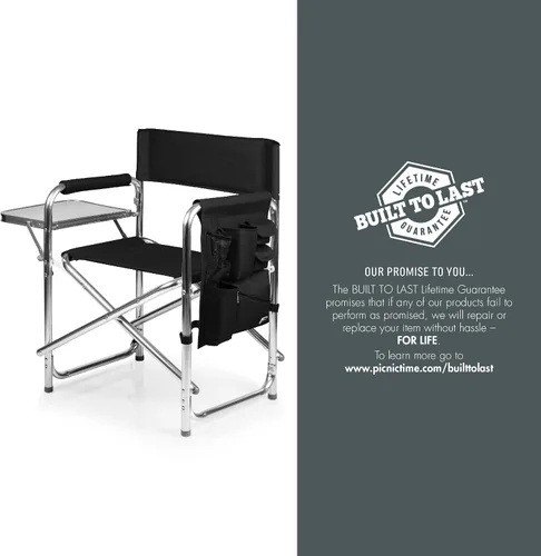 Vista 10 de Picnic TIME NFL Unisex-Adult NFL Sports Chair with Side Table, Beach Chair, Camp Chair for Adults
