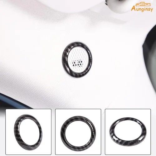 Vista 6 de Cubierta de micrófono para techo de automóvil, compatible con Ford Maverick 2022-2024, altavoz interior de techo de automóvil, cubierta de marco
