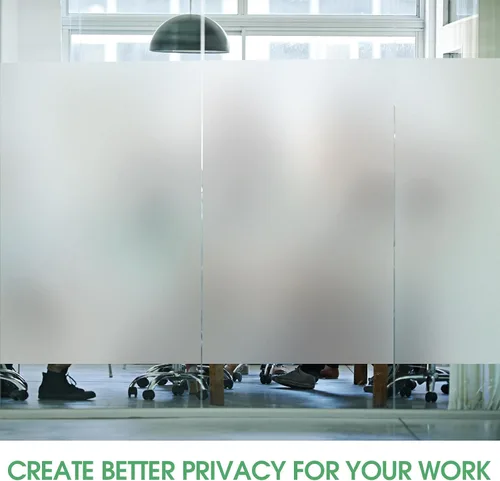 Vista 6 de STATINT - Película de vidrio esmerilado para ventana, privacidad y bloqueo solar, protección UV, para baño, no adhesiva, adhesivo estático