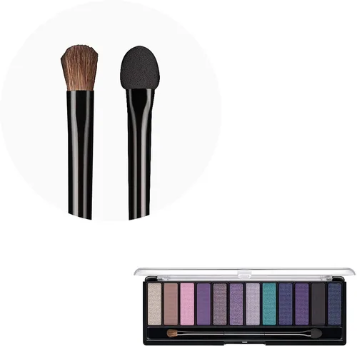 Vista 5 de Rimmel London Magnif'Eyes Paleta de sombras de ojos, 12 tonos, fórmula mezclable, versátil, 008, Electric Violet, 0.5 oz
