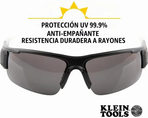 Vista 3 de KLEIN TOOLS 60162 Gafas de seguridad, gafas protectoras profesionales de EPP con semicarco, resistentes a los arañazos y antiniebla, lentes grises