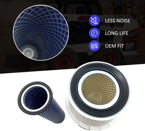 Vista 3 de 6598492 y 6598362 Kit de filtro de aire exterior y filtro interior para cargadores y excavadoras Bobcat 641 741 7753 843 1213 S130 T140 1600 325