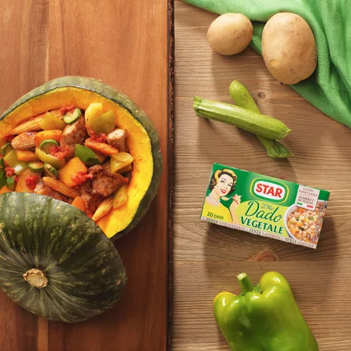 Vista 2 de Star: Cubitos de caldo "Il Mio Dado Vegetale", sabor vegetal, paquete de 20, 0.35 onzas cada uno * [Importación italiana]