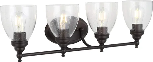 Vista 12 de JONATHAN Y Lámpara de pared LED cromada de 5.5 pulgadas, cableado para baño, pantalla de vidrio transparente con semillas, iluminación de pasillo