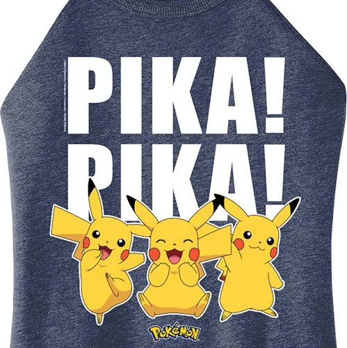 Vista 3 de Hybrid Apparel - Pokémon - Pika! Pika! - Camiseta sin mangas de cuello alto para jóvenes