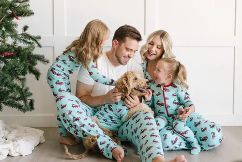 Vista 4 de KicKee Pants - Mameluco estampado con cremallera y pies cubiertos para niños y niñas