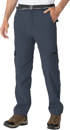 Vista 6 de TBMPOY Men's Snow Ski Waterproof Softshell Snowboard Pants Outdoor Hiking Fleece Lined Wear Resistant Windproof