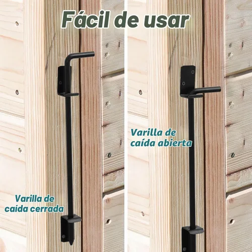 Vista 5 de HOME MASTER HARDWARE Perno de caña de 18 pulgadas, Varilla de caída de puerta resistente, Pernos de caña para puertas, Hardware de puerta de cerca
