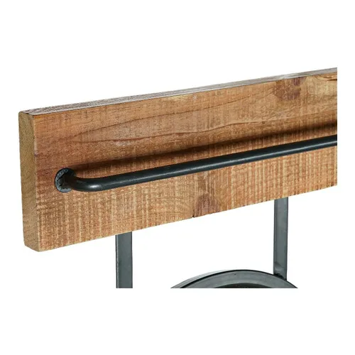 Vista 4 de Espejo de pared DKD Home Decor Negro Metal Abeto Espejo (80 x 15 x 20 cm)