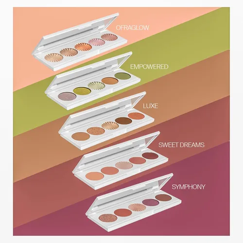 Vista 7 de OFRA Paleta distintiva - Symphony Paleta de sombras de ojos con tonos malva y brillantes 5 colores mezclables para todos los días y viajes