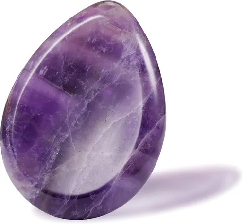 Vista 12 de Jovivi Piedra de preocupación del pulgar para la ansiedad, 7 cristales de chakra, piedras curativas ovaladas, piedra de palma pulida, cristal