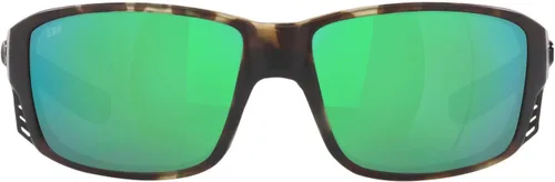 Vista 16 de Costa Man - Gafas de sol con montura negra mate, lentes de espejo azul, 2.36 pulgadas Espejo Negro/Cobre Plata 20.46 oz