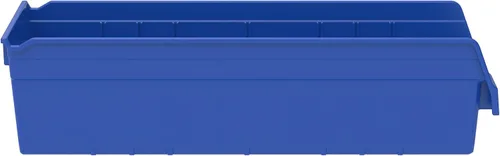Vista 2 de Akro-Mils 30084 ShelfMax - Caja de almacenamiento de plástico, 24 x 8 x 6 pulgadas, color azul (paquete de 6) (30084BLUE)