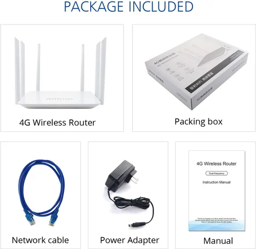 Vista 4 de AC1200 WiFi 5 desbloqueado 4G LTE Modem Router con ranura para tarjeta SIM, LT16S Gris