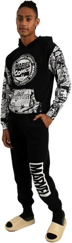 Vista 6 de Bioworld Conjunto de sudadera con capucha y pantalón deportivo de Marvel Comics para hombre, ropa activa, comodidad inspirada en superhéroes